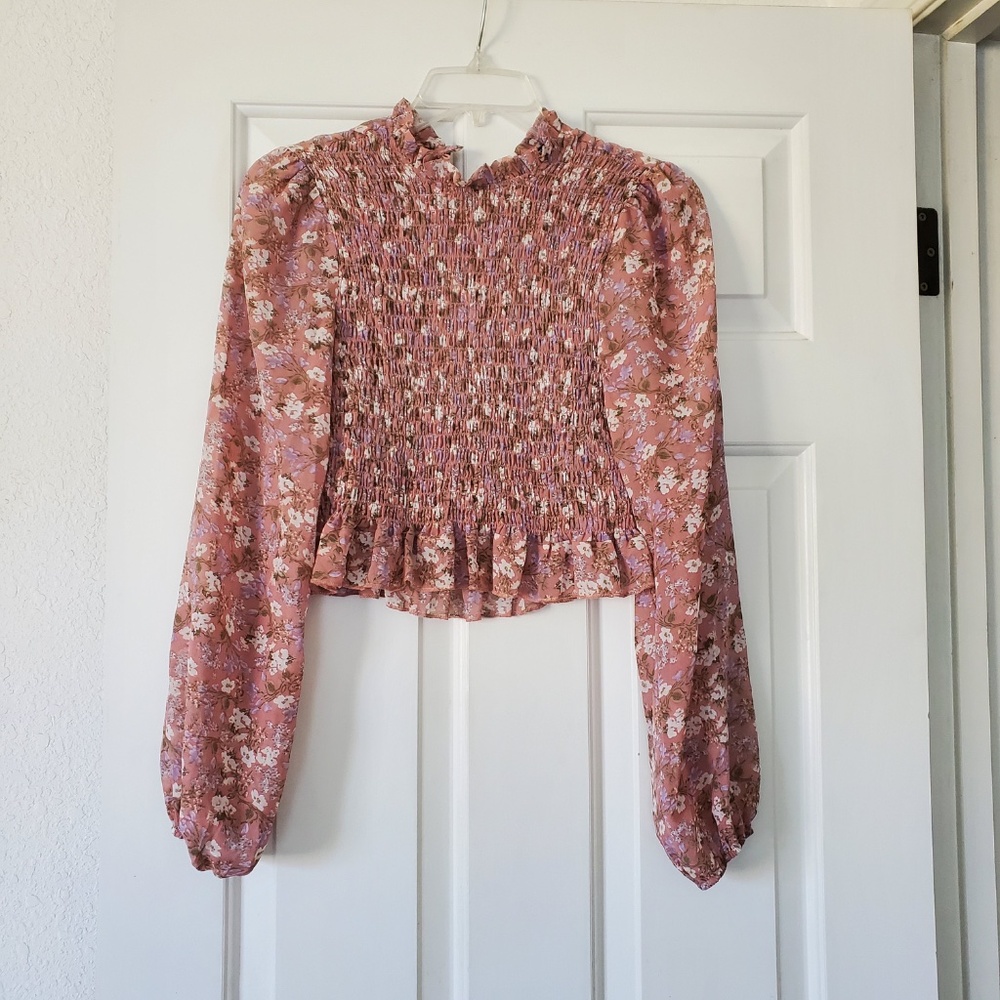 Nasty Girl Collection Floral Boho Blouse Size 4 NEW